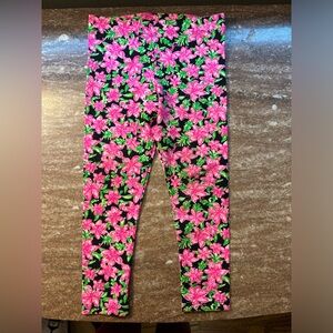 Lilly Pulitzer girls flowered leggings, size 4-5 NWOT